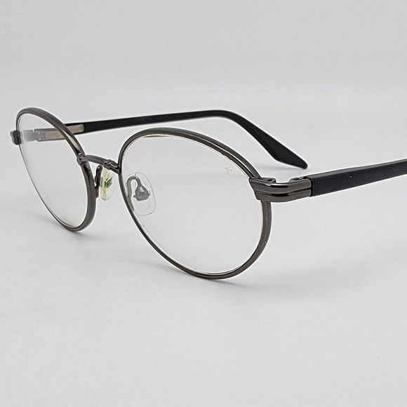 AOSafety 730 American Optical Gunmetal Black Oval Safety Eyeglasses 50-18-145 - Picture 1 of 13